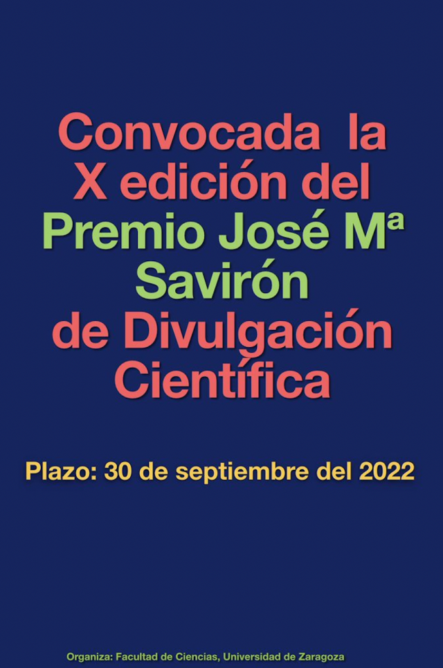 Premio divulgación científica José María Savirón